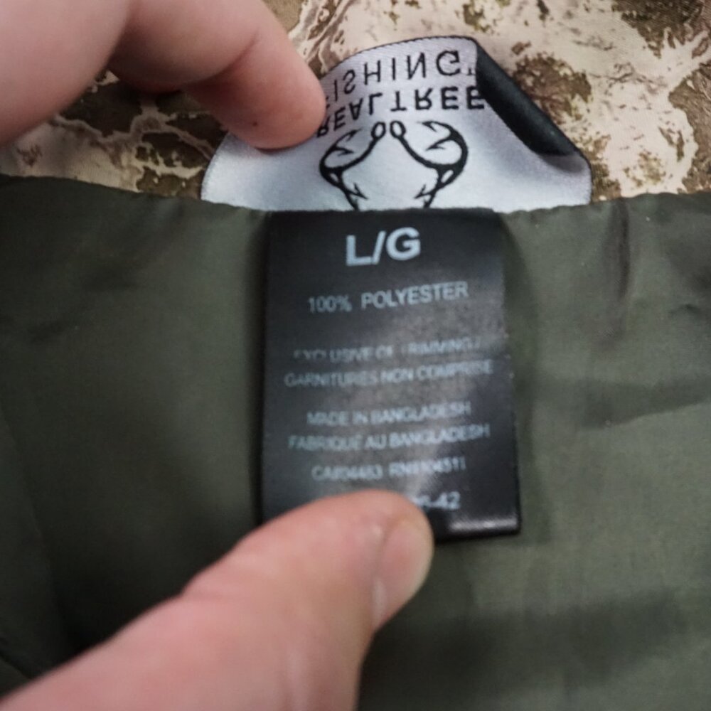 Realtree Fishing Olive Green Utility Vest Size L/G – Multi Pocket Outdoor - Picture 4 of 5